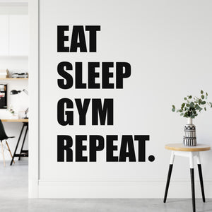 Eat Sleep Gym Repeat Sticker